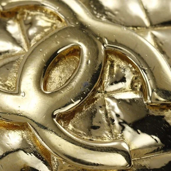 CHANEL Authentic Gold Logo Earrings - Picture 6 of 9